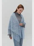 Orenburg Lace Down Shawl, Onyx