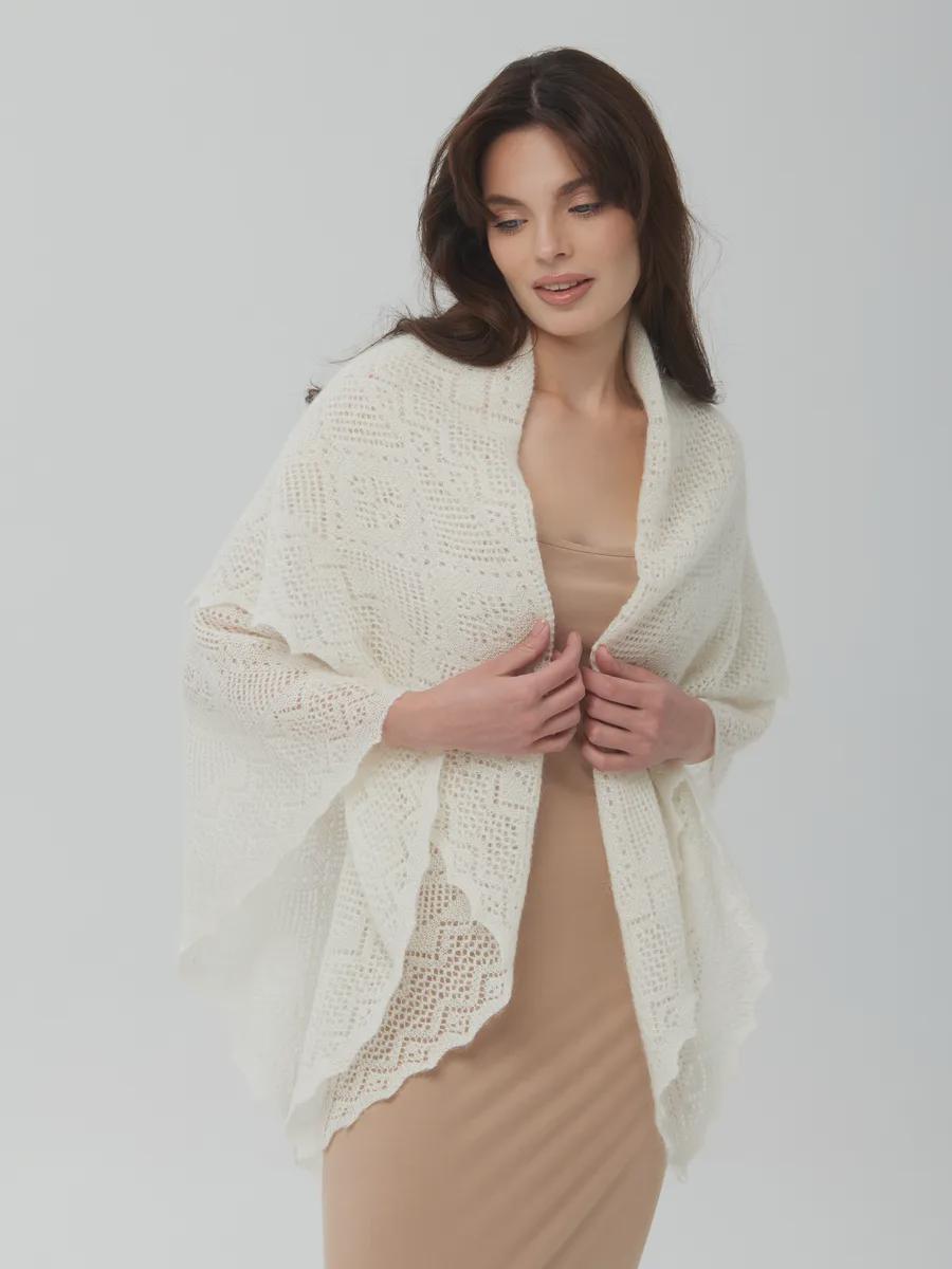 Orenburg Warm Down Shawl, Ivory