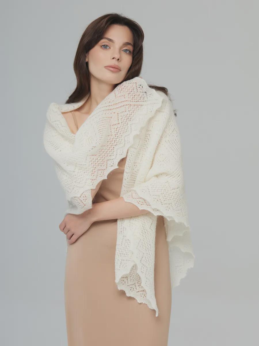 Orenburg Warm Down Shawl, Ivory