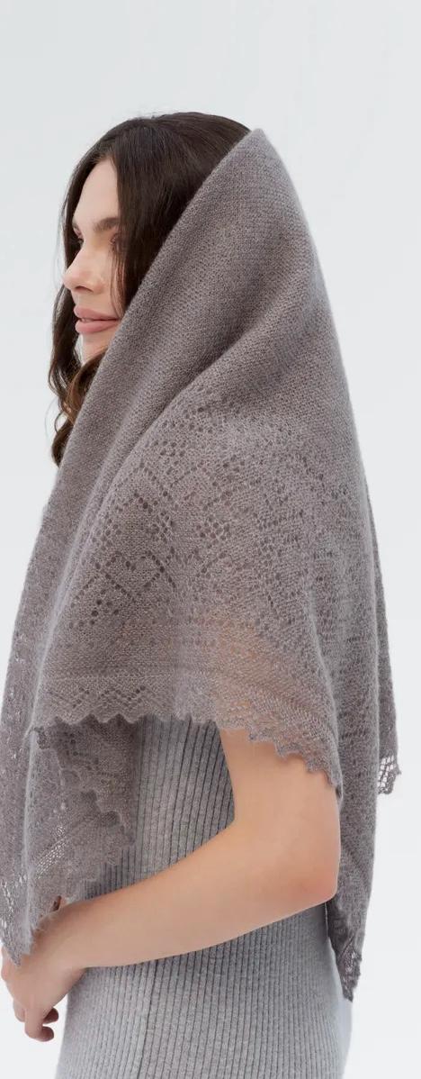 Orenburg Warm Down Shawl, Heather