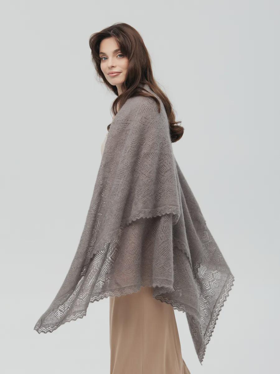 Orenburg Warm Down Shawl, Dark Gray