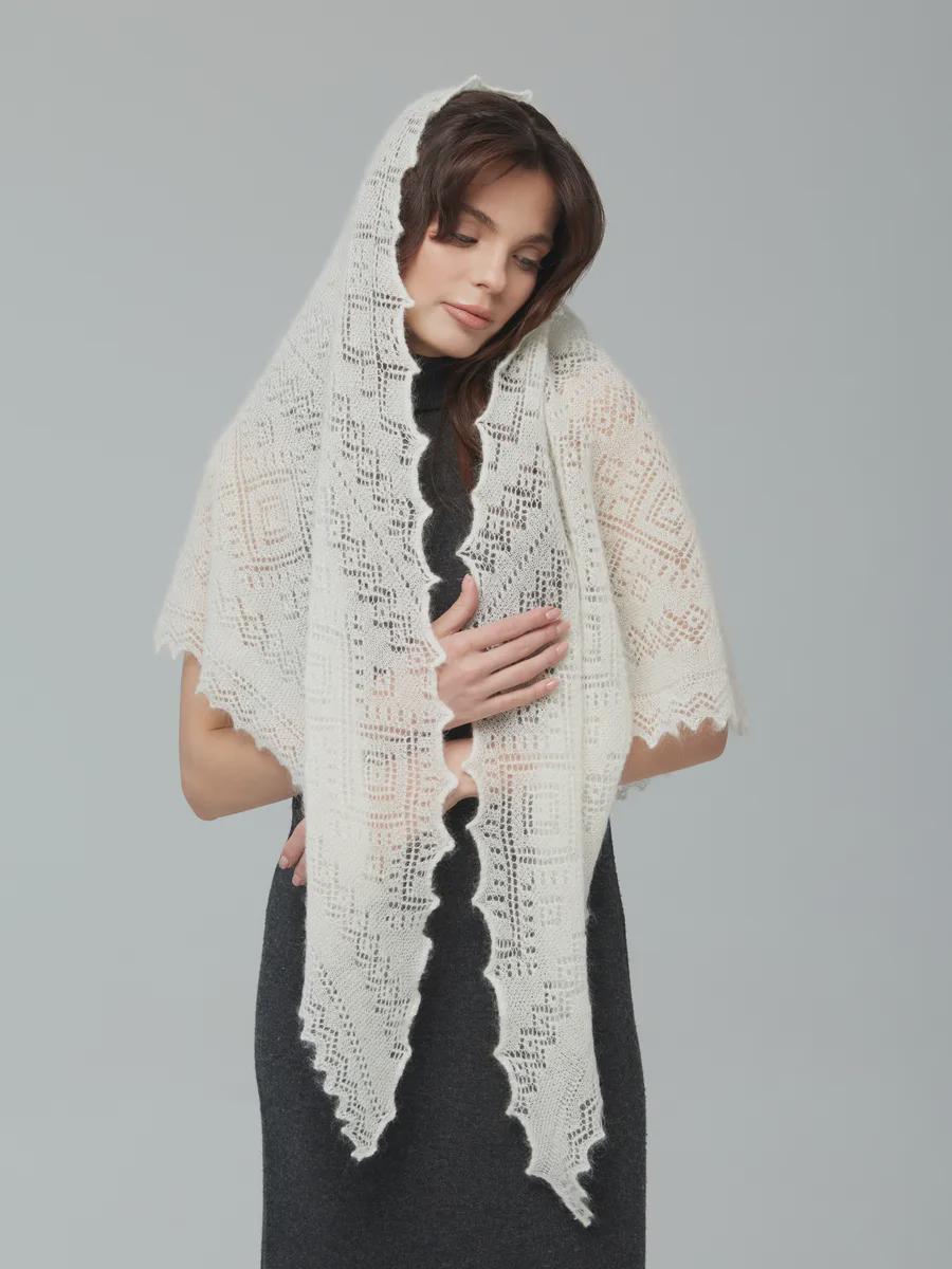 Orenburg Warm Down Shawl, Ivory