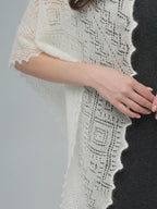 Orenburg Warm Down Shawl, Ivory