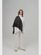 Orenburg Warm Down Shawl, Onyx