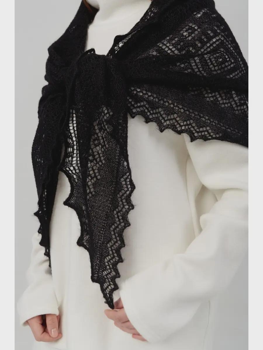 Orenburg Warm Down Shawl, Onyx