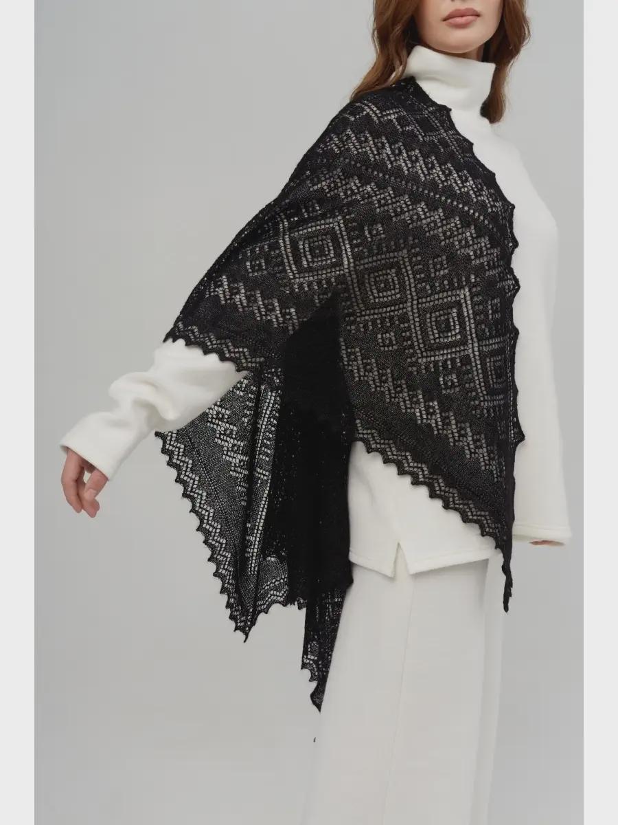 Orenburg Warm Down Shawl, Onyx