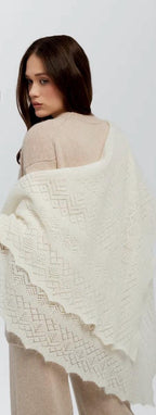 Orenburg Warm Down Shawl, Ivory