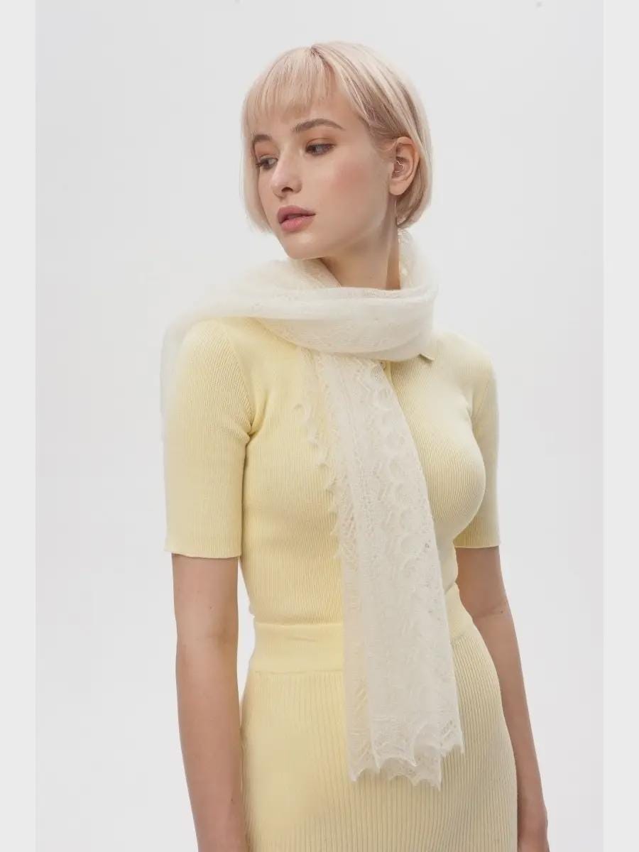 Orenburg Gossamer Lace Scarf(120x40 different)