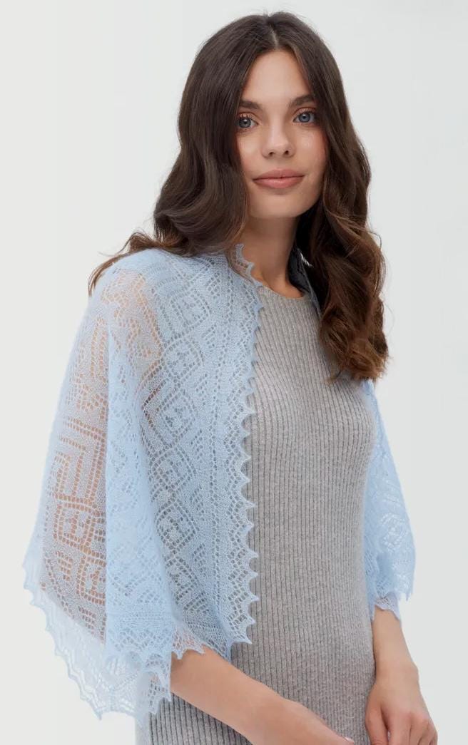 Orenburg Long Goat Down Shawl(120x40)