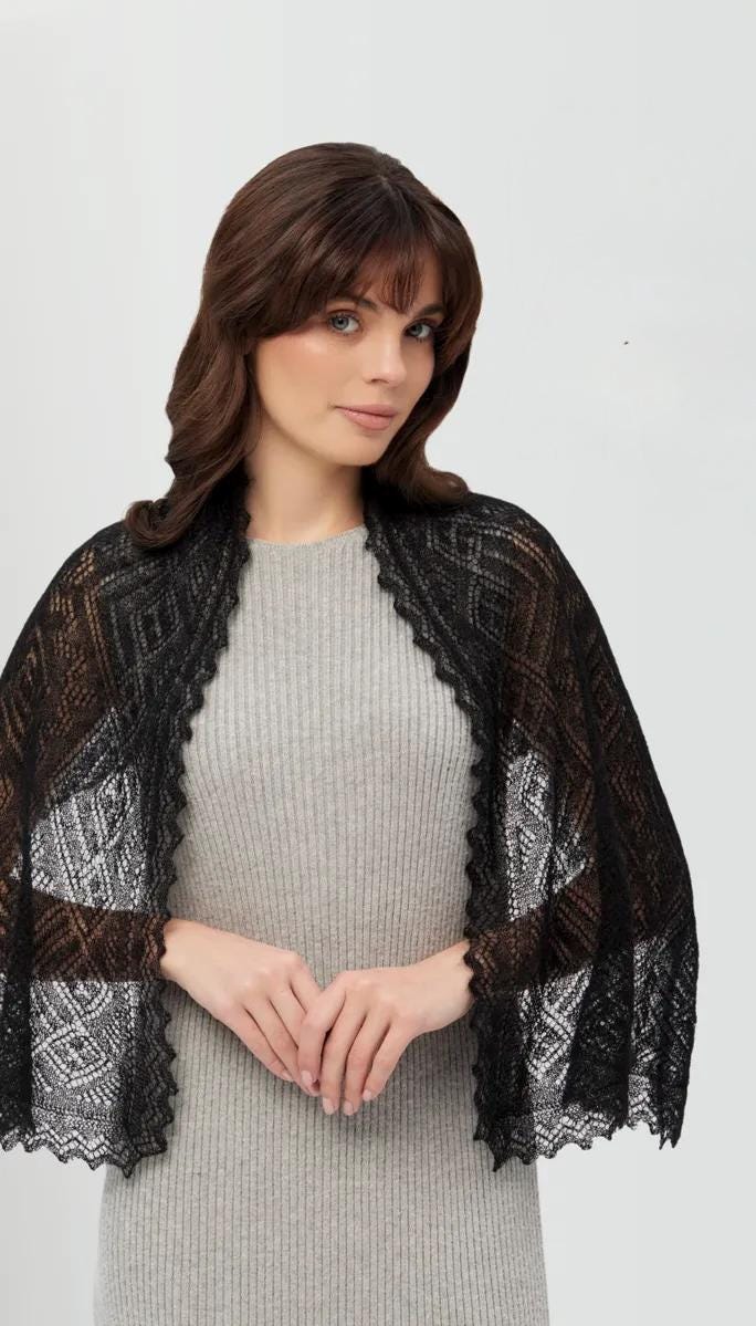 Orenburg Long Goat Down Shawl(120x40)