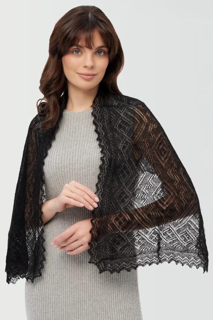 Orenburg Long Goat Down Shawl(120x40)