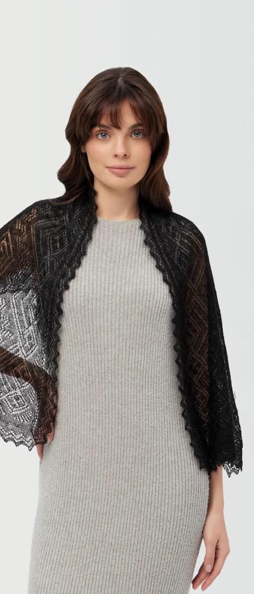 Orenburg Long Goat Down Shawl(120x40)