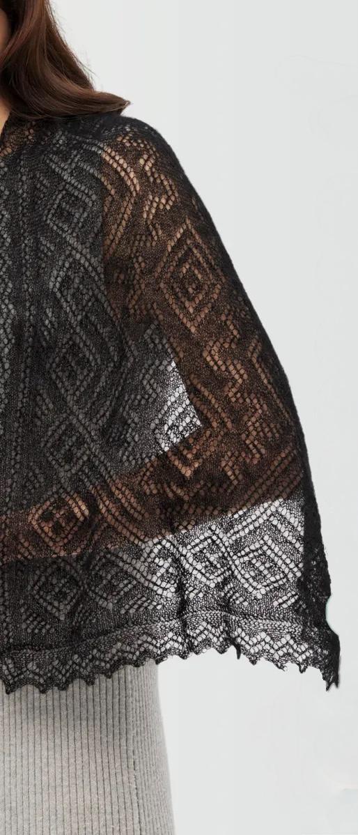 Orenburg Long Goat Down Shawl(120x40)